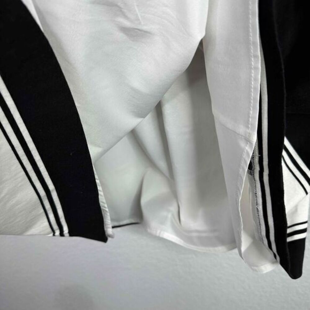 Adrianna Papell Dress Womens Size 6 Black White Striped Sleeveless A-Line Casual - Picture 7 of 9